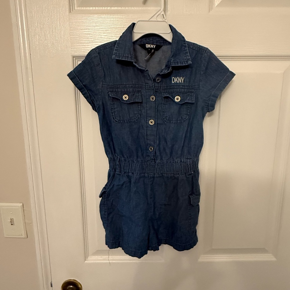 DKNY Kids Dark Blue Denim Romper